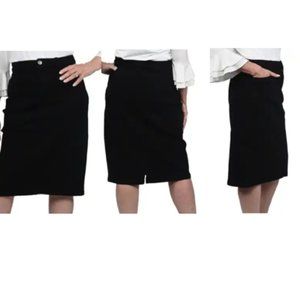 Black denim pencil skirt. Women's size 10